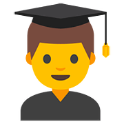 👨‍🎓 Emoji Estudiante Hombre en Google Android 7.1.