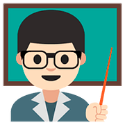 Emoji 👨🏻‍🏫 Professore: Carnagione Chiara su Google Android 7.1.