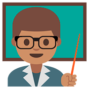 Emoji 👨🏽‍🏫 Professore: Carnagione Olivastra su Google Android 7.1.