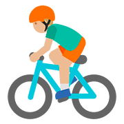 🚴🏼‍♂️ Emoji Homem Ciclista: Pele Morena Clara na Google Android 7.1.