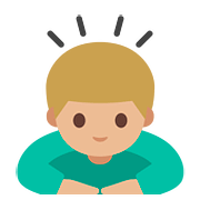 🙇🏼‍♂️ Emoji Hombre Haciendo Una Reverencia: Tono De Piel Claro Medio en Google Android 7.1.