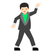 🕺🏻 Emoji tanzender Mann: helle Hautfarbe Google Android 7.1.