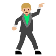 Emoji 🕺🏼 Uomo Che Balla: Carnagione Abbastanza Chiara su Google Android 7.1.