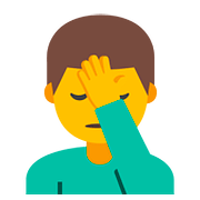 🤦‍♂️ Emoji sich an den Kopf fassender Mann Google Android 7.1.