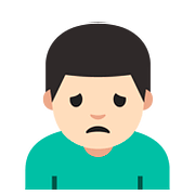 🙍🏻‍♂️ Emoji Hombre Frunciendo El Ceño: Tono De Piel Claro en Google Android 7.1.