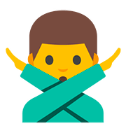 Émoji 🙅‍♂️ Homme Faisant Un Geste D’interdiction sur Google Android 7.1.