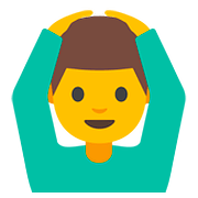 🙆‍♂️ Emoji Homem Fazendo Gesto De «OK» na Google Android 7.1.