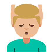 Emoji 💆🏼‍♂️ Uomo Che Riceve Un Massaggio: Carnagione Abbastanza Chiara su Google Android 7.1.