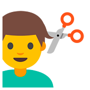 💇‍♂️ Emoji Homem Cortando O Cabelo na Google Android 7.1.