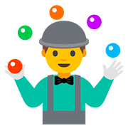 Emoji 🤹‍♂️ Giocoliere Uomo su Google Android 7.1.