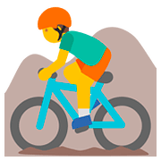 🚵‍♂️ Emoji Homem Fazendo Mountain Bike na Google Android 7.1.
