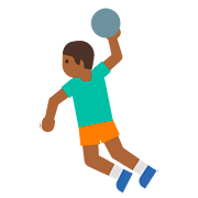 🤾🏾‍♂️ Emoji Handballspieler: mitteldunkle Hautfarbe Google Android 7.1.