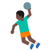 Émoji 🤾🏿‍♂️ Handballeur : Peau Foncée sur Google Android 7.1.