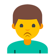 🙎‍♂️ Emoji Homem Fazendo Bico na Google Android 7.1.