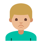 🙎🏼‍♂️ Emoji Hombre Haciendo Pucheros: Tono De Piel Claro Medio en Google Android 7.1.