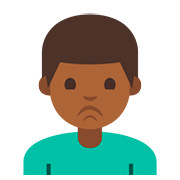 🙎🏾‍♂️ Emoji Homem Fazendo Bico: Pele Morena Escura na Google Android 7.1.