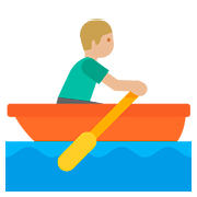 Émoji 🚣🏼‍♂️ Rameur Dans Une Barque : Peau Moyennement Claire sur Google Android 7.1.