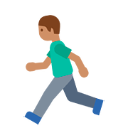 🏃🏽‍♂️ Emoji Hombre Corriendo: Tono De Piel Medio en Google Android 7.1.