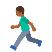 Emoji 🏃🏾‍♂️ Uomo Che Corre: Carnagione Abbastanza Scura su Google Android 7.1.