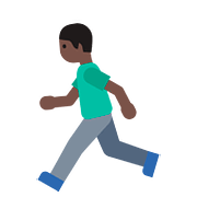 Emoji 🏃🏿‍♂️ Uomo Che Corre: Carnagione Scura su Google Android 7.1.