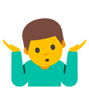 Emoji 🤷‍♂️ Uomo Che Scrolla Le Spalle su Google Android 7.1.