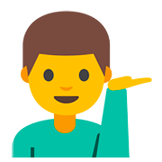 Emoji 💁‍♂️ Uomo Con Suggerimento su Google Android 7.1.