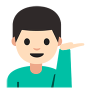 Emoji 💁🏻‍♂️ Uomo Con Suggerimento: Carnagione Chiara su Google Android 7.1.