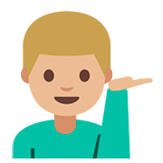 💁🏼‍♂️ Emoji Empleado De Mostrador De Información: Tono De Piel Claro Medio en Google Android 7.1.
