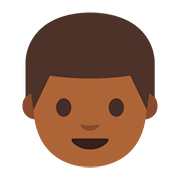 👨🏾 Emoji Homem: Pele Morena Escura na Google Android 7.1.