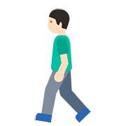 Emoji 🚶🏻‍♂️ Uomo Che Cammina: Carnagione Chiara su Google Android 7.1.