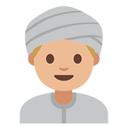 👳🏼‍♂️ Emoji Mann mit Turban: mittelhelle Hautfarbe Google Android 7.1.