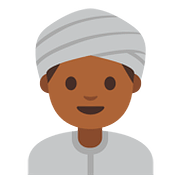 👳🏾‍♂️ Emoji Hombre Con Turbante: Tono De Piel Oscuro Medio en Google Android 7.1.
