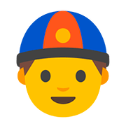 Emoji 👲 Uomo Con Zucchetto Cinese su Google Android 7.1.