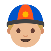 👲🏼 Emoji Hombre Con Gorro Chino: Tono De Piel Claro Medio en Google Android 7.1.