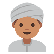 Emoji 👳🏽 Persona Con Turbante: Carnagione Olivastra su Google Android 7.1.