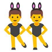 Emoji 👯‍♂️ Uomini Con Orecchie Da Coniglio su Google Android 7.1.