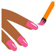💅🏾 Emoji Pintarse Las Uñas: Tono De Piel Oscuro Medio en Google Android 7.1.