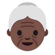 Emoji 👵🏿 Donna Anziana: Carnagione Scura su Google Android 7.1.