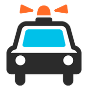 🚔 Emoji Vorderansicht Polizeiwagen Google Android 7.1.