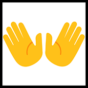 👐 Emoji Mãos Abertas na Google Android 7.1.