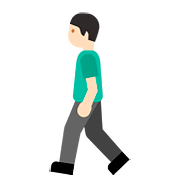 🚶🏻 Emoji Pessoa Andando: Pele Clara na Google Android 7.1.