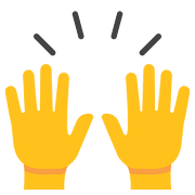 Émoji 🙌 Mains Levées sur Google Android 7.1.