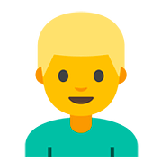 👱 Emoji Pessoa: Cabelo Louro na Google Android 7.1.