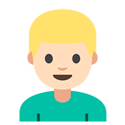 👱🏻 Emoji Person: helle Hautfarbe, blondes Haar Google Android 7.1.