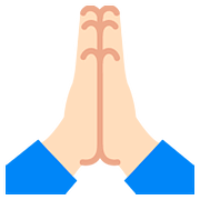 🙏🏻 Emoji Manos En Oración: Tono De Piel Claro en Google Android 7.1.