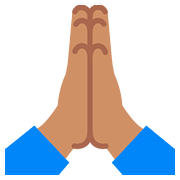Émoji 🙏🏽 Mains En Prière : Peau Légèrement Mate sur Google Android 7.1.