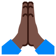 Émoji 🙏🏿 Mains En Prière : Peau Foncée sur Google Android 7.1.