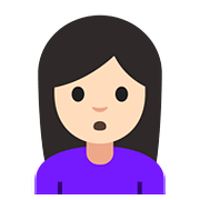 🙎🏻 Emoji schmollende Person: helle Hautfarbe Google Android 7.1.