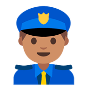 Emoji 👮🏽 Agente Di Polizia: Carnagione Olivastra su Google Android 7.1.