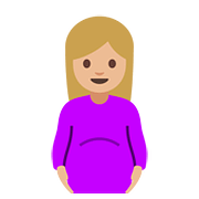 Émoji 🤰🏼 Femme Enceinte : Peau Moyennement Claire sur Google Android 7.1.
